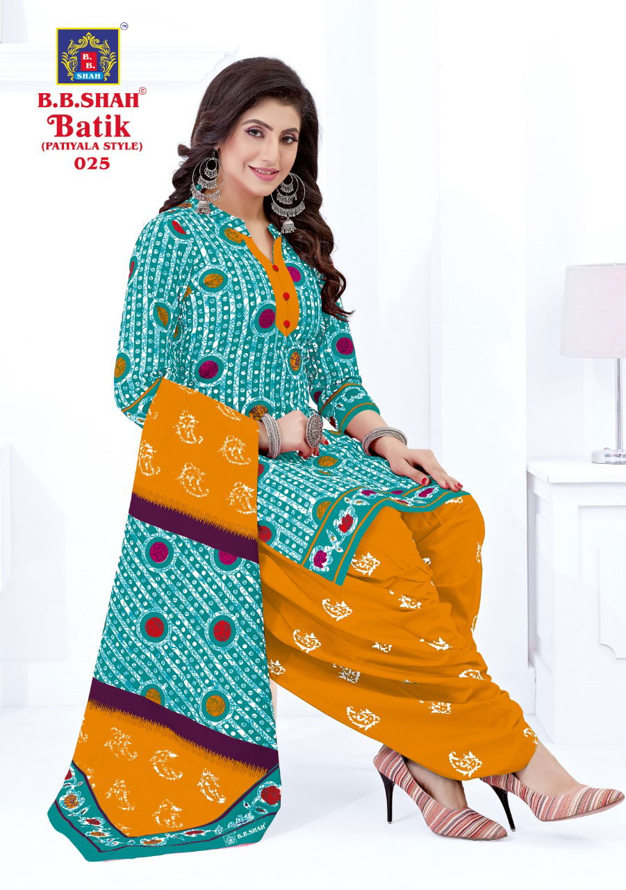 B B Shah Batik Vol 1 Ethnic Wear Wholesale Cotton Readymade Dress
